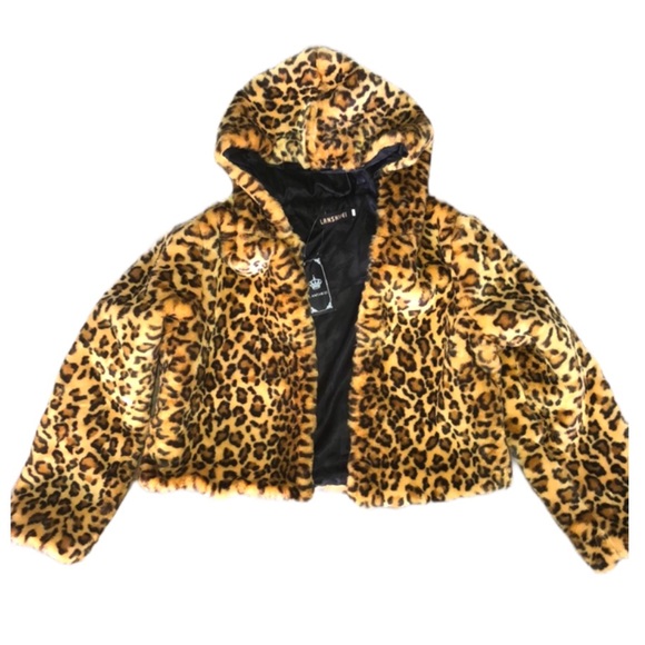 Leopard Faux Fur NWT Super Soft Hooded Coat - Picture 6 of 10